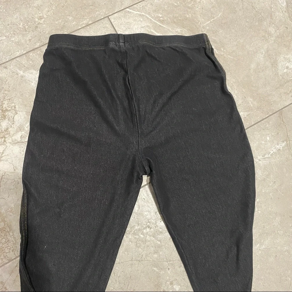 Kids The Children's Place Girls Black Denim Jeggings Leggings Pants L 10/12